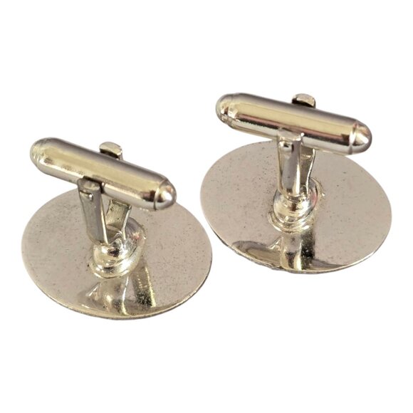 Lot of 4 Vintage Cufflinks Unbranded Pearl Silver Gold Copper - Picture 9 of 9